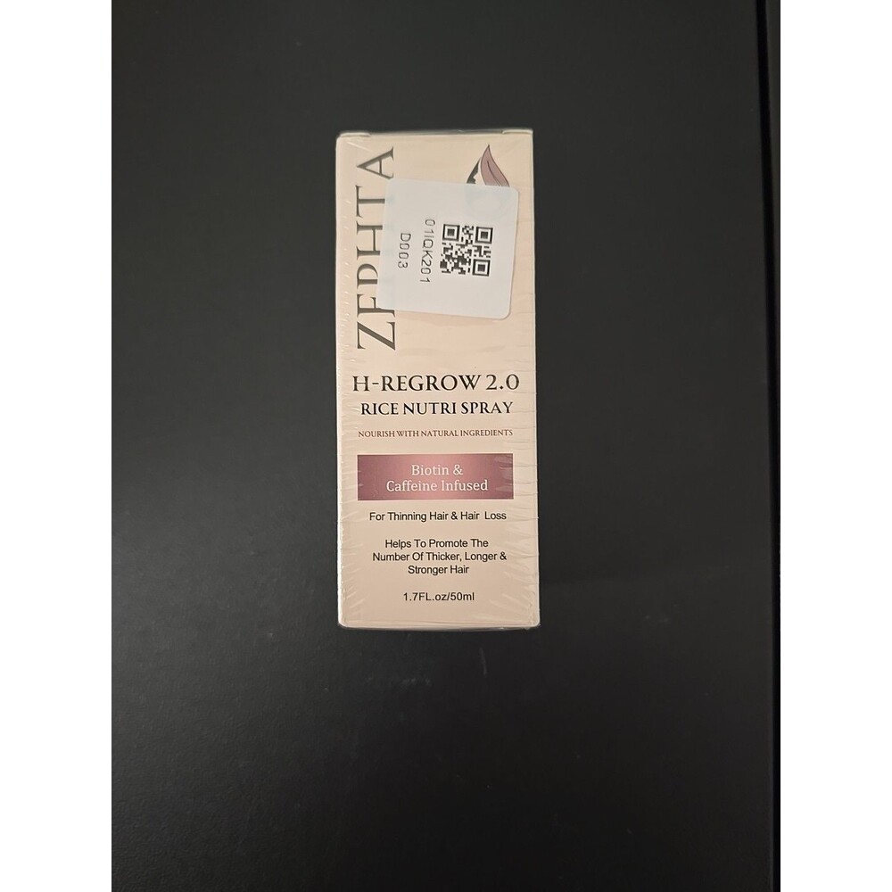 Zephta H-Regrow 2.0 Rice Nutri Spray 1.7 oz. Biotin And Caffeine Infused Sealed